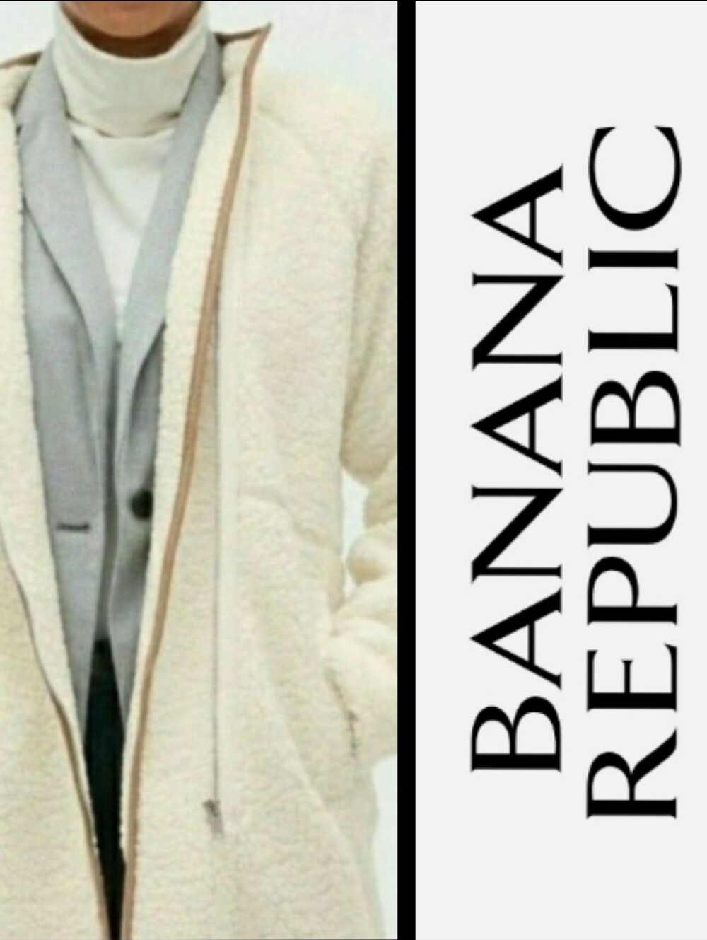 BANANA REPUBLIC SHERPA COAT CREAM XS X-SMALL WOMENS X-SMALL NWOT